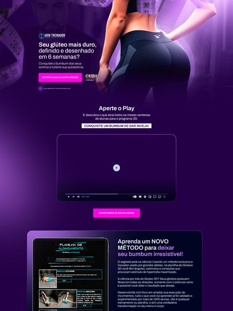 Fitness / coaching landing page template