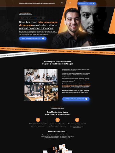Masterclass / course landing page template